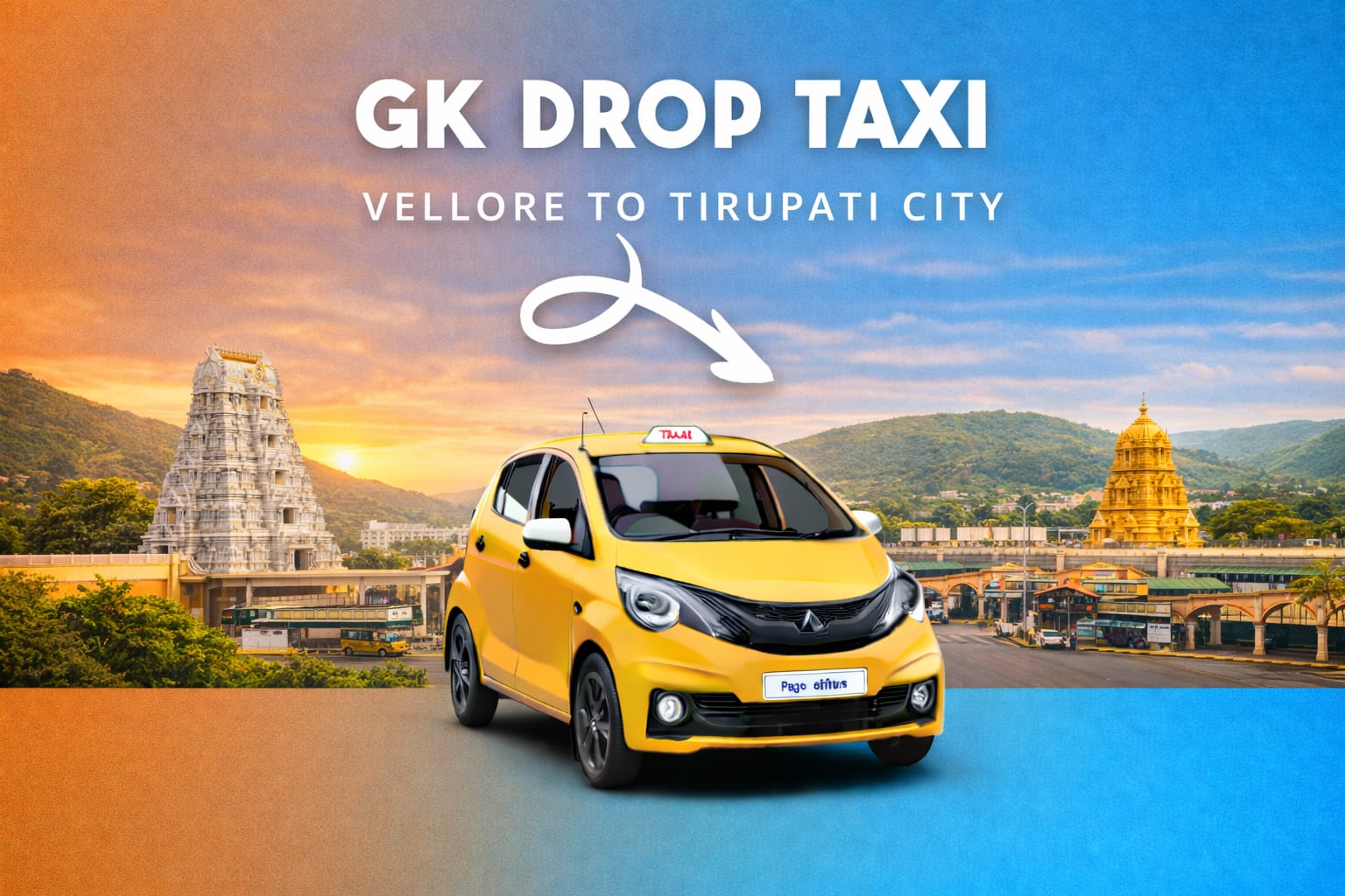 Vellore to Chennai Airport - GK Drop Taxi